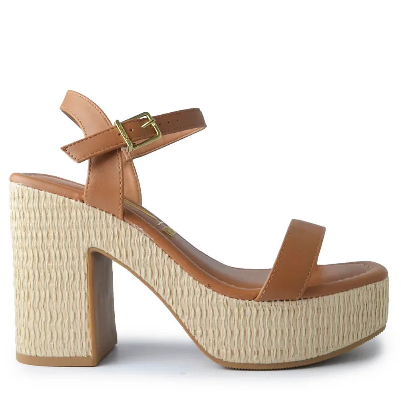 Sandália Plataforma Vizzano Feminina 6541.100 7286 PELICA CAMEL 34