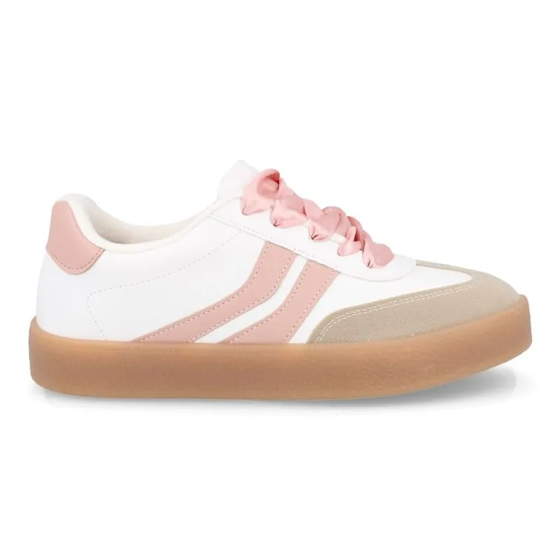 Tênis Casual Vizzano Feminino Branco e Rosa 38