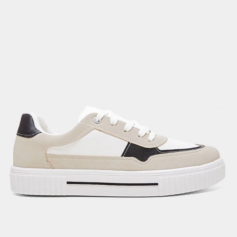 Tênis Vizzano Básico Feminino - Feminino - Branco+Cinza