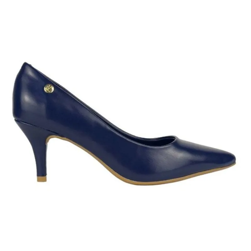 Sapato Scarpin Vizzano Bico Fino Salto Médio Napa 39 / Azul Marinho