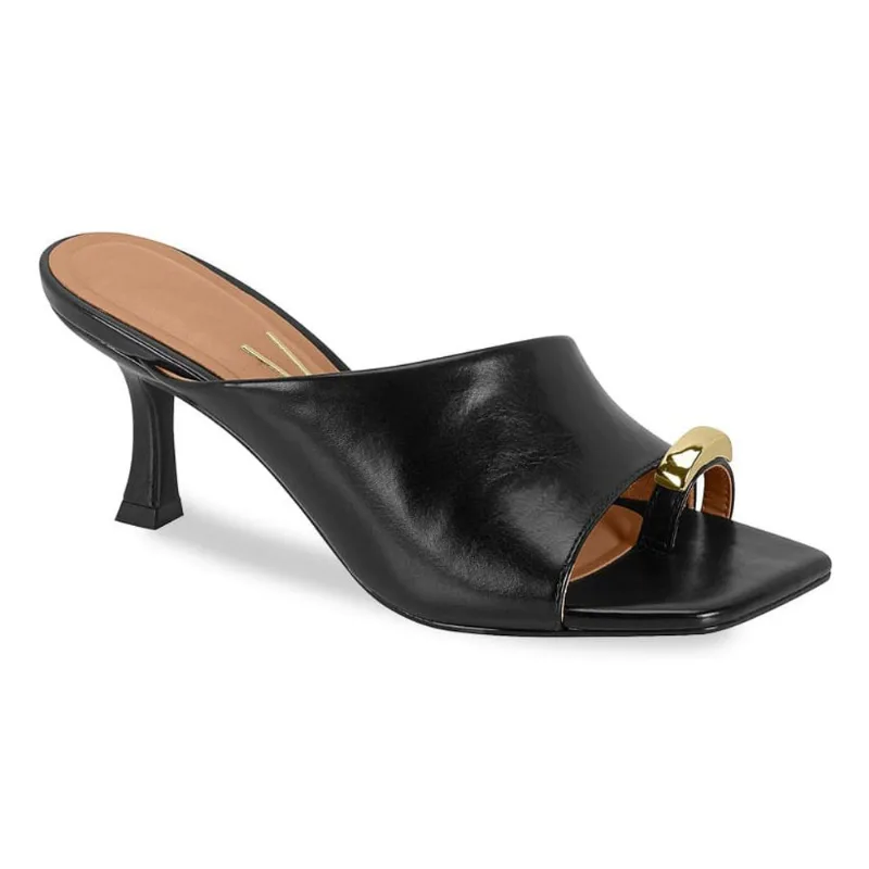 Tamanco Vizzano Salto Taça Detalhe Dourado Feminino Preto 40
