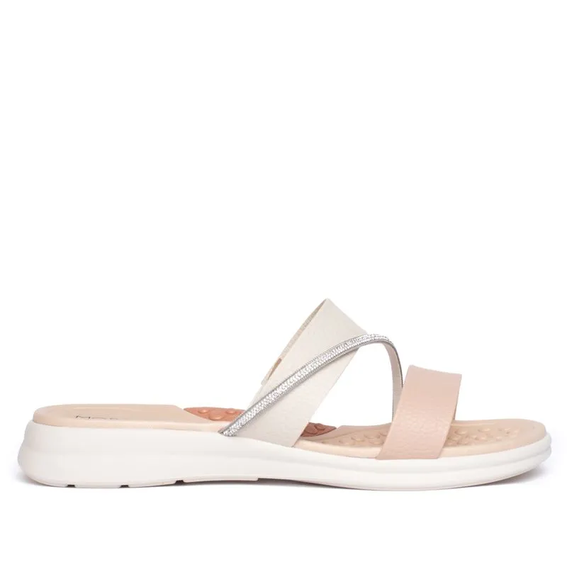 Tamanco Feminino Modare Com Tira de Strass Rosa/branco - 35