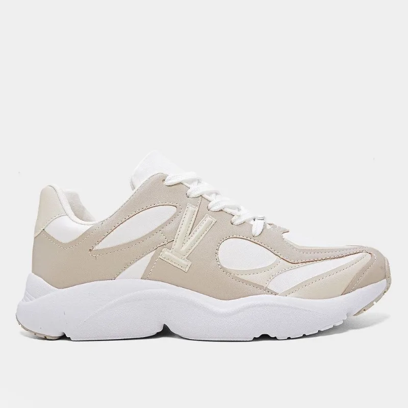 Tênis Vizzano Casual Feminino - Feminino - Branco+Cinza