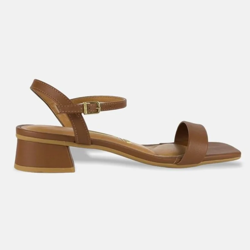 Sandália Vizzano Salto Bloco Baixo Tira Fina Pelica - 6454.111.7286 39 / Marrom