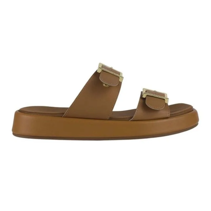 Sandália Papete Vizzano Plataforma com Fivelas 35 / Camel