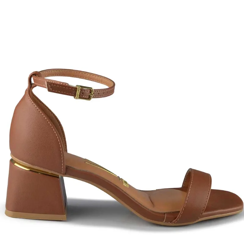 Sandália Vizzano Feminina Salto Bloco 6428.104 7286 PELICA MOOCA 38