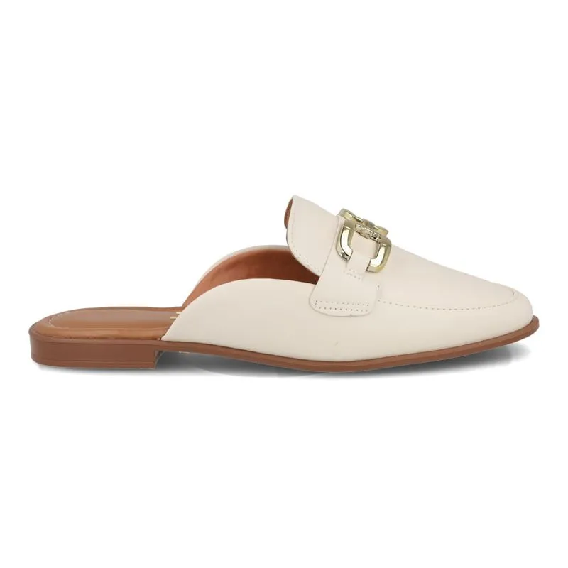 Mule Vizzano Fivela Dourada Feminino Branco 37 BRANCO OFF