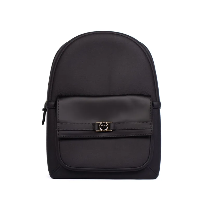 Mochila Feminina Moleca PVC Alças Gorgurão Preto - U
