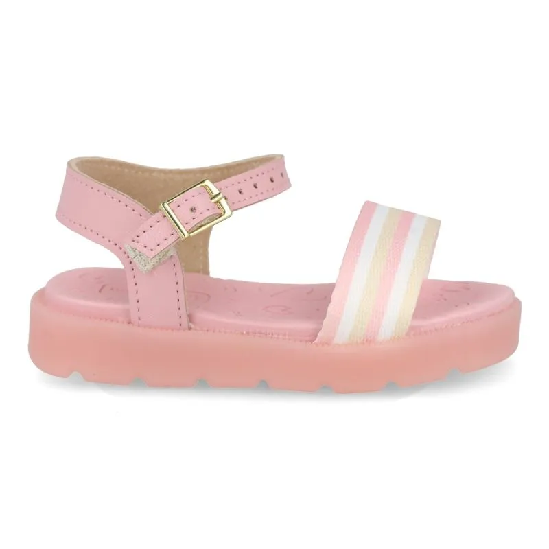 Sandália Infantil Molekinha Solado Tratorado Rosa 23