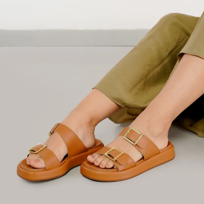 Tamanco Papete Vizzano Pelica Feminina Marrom Camel CAMEL - 34
