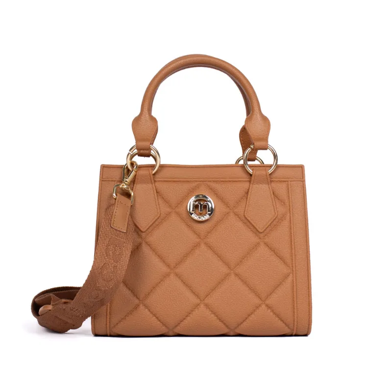 Bolsa Feminina Moleca Tote Pequena Texturizada Caramelo - U