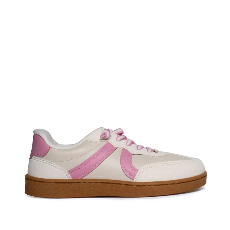 Tênis Infantil Molekinha Napa Casual Brilho Branco/Rosa - 26