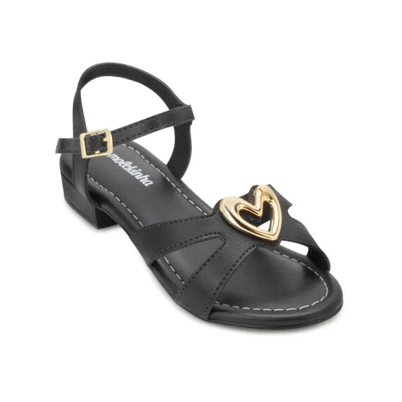 Sandália Molekinha PD MK25-23181 30 / Preto/Dourado
