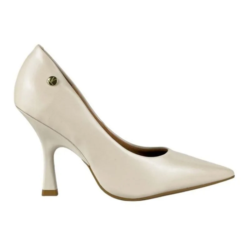 Sapato Scarpin Vizzano Salto Alto Fino Bico Fino 33 / Off White