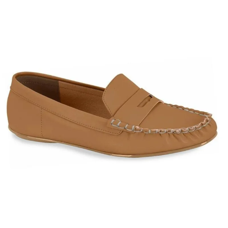 Sapato Mocassim Vizzano Camel Feminino 35