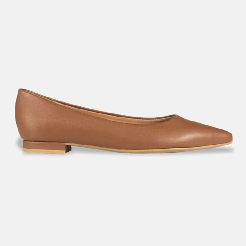 Sapatilha Vizzano Bico Fino Salto Baixo Pelica 1206.200.7286 35 / Marrom Chocolate