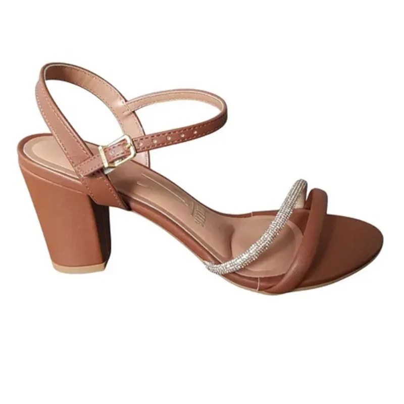 Sandália Feminina Vizzano Tiras Pelica Marrom 6262-1034 38 / Marrom