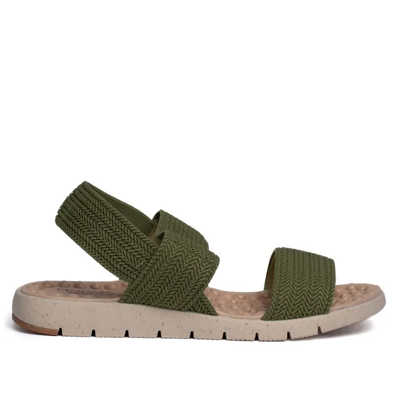 Sandália Feminina Modare Elástico Verde Musgo - 40