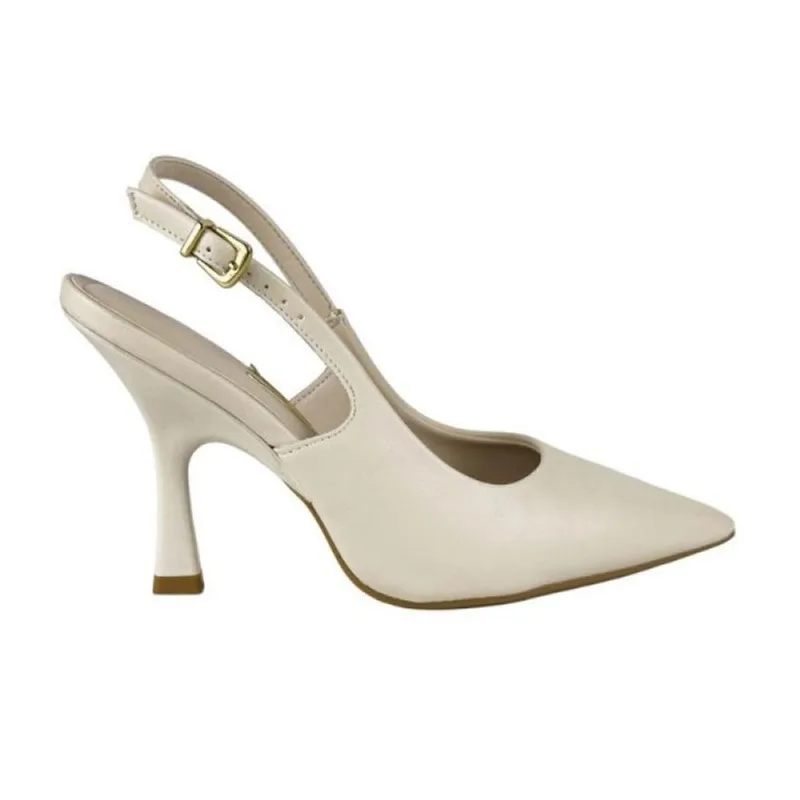 Sapato Scarpin Vizzano Slingback Salto Alto Fino 39 / Off White