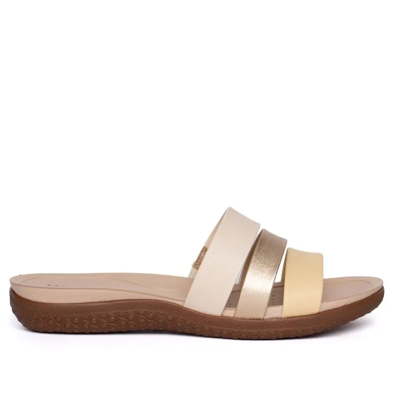 Tamanco Feminino Modare Napa Ultraconforto Bege/Dourado - 34