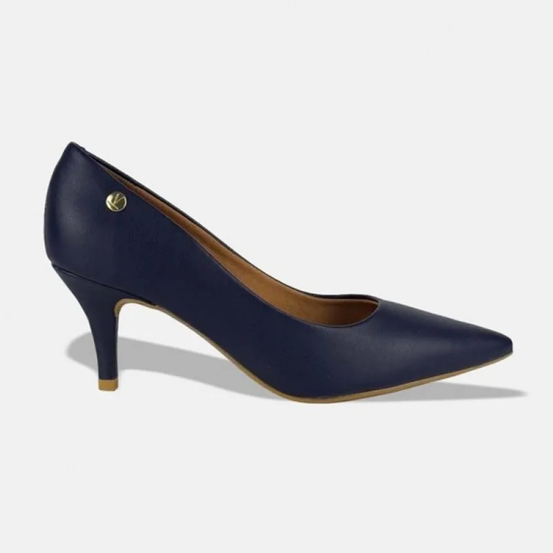 Sapato Scarpin Vizzano Bico Fino Salto Médio Pelica 1185.702.7286 40 / Azul Marinho