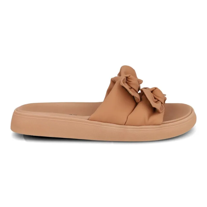 Tamanco Moleca Slide Nobuck Ultra Soft Bege Feminino 33