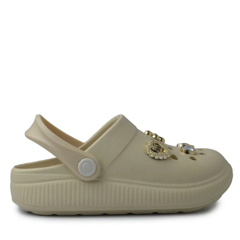 Babuche Infantil Molekinha Feminino 2591.103 30598 GASPEA CREME 31/32