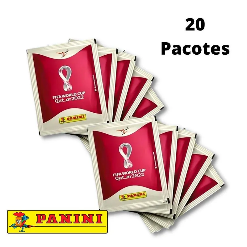 Kit 100 Figurinha Do Álbum Copa Do Mundo 2022 (20 Envelopes)