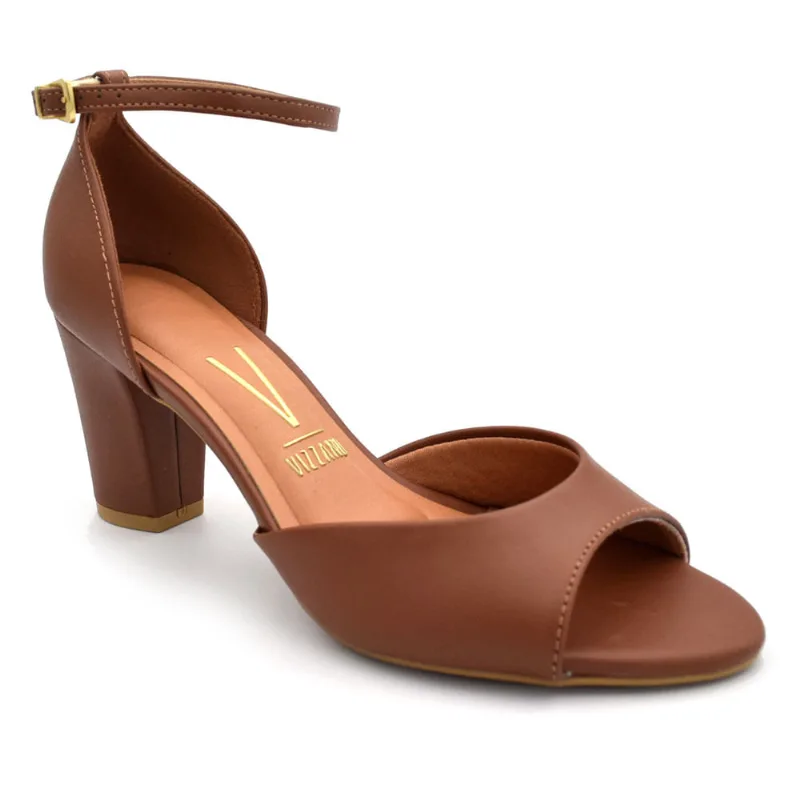 Sandália de Salto Bloco Vizzano Caramelo 6262406-7286 38