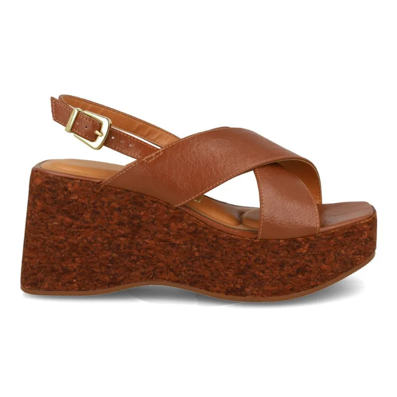 Sandália Vizzano Casual Plataforma Anabela Marrom MOCCA - 33
