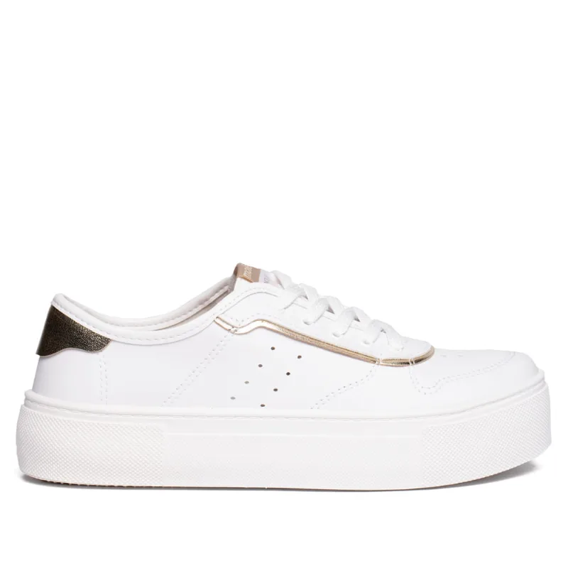 Tênis Feminino Moleca Flatform Napa Sardenha Branco - 36
