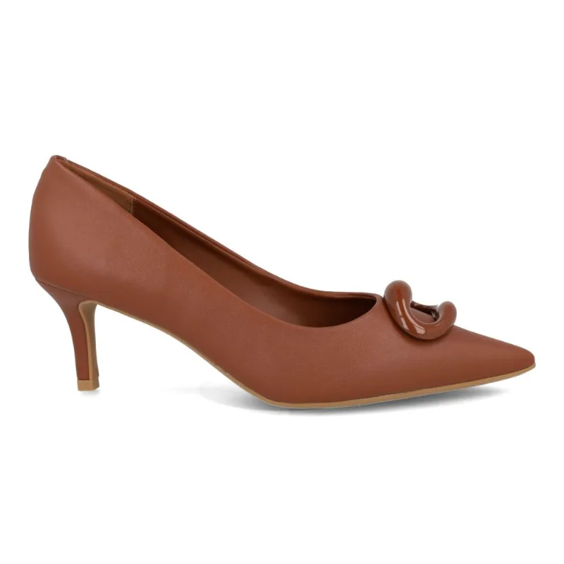 Sapato Scarpin Vizzano Bico Fino Feminino Marrom 39