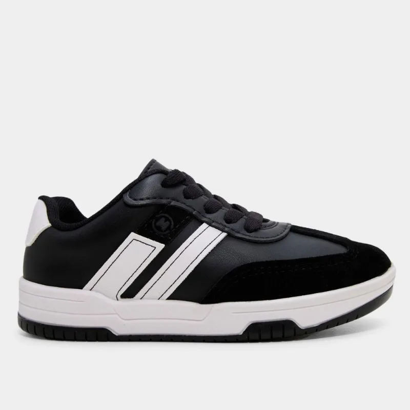 Tênis Infantil Molekinho Casual Menino - Menino - Preto+Branco