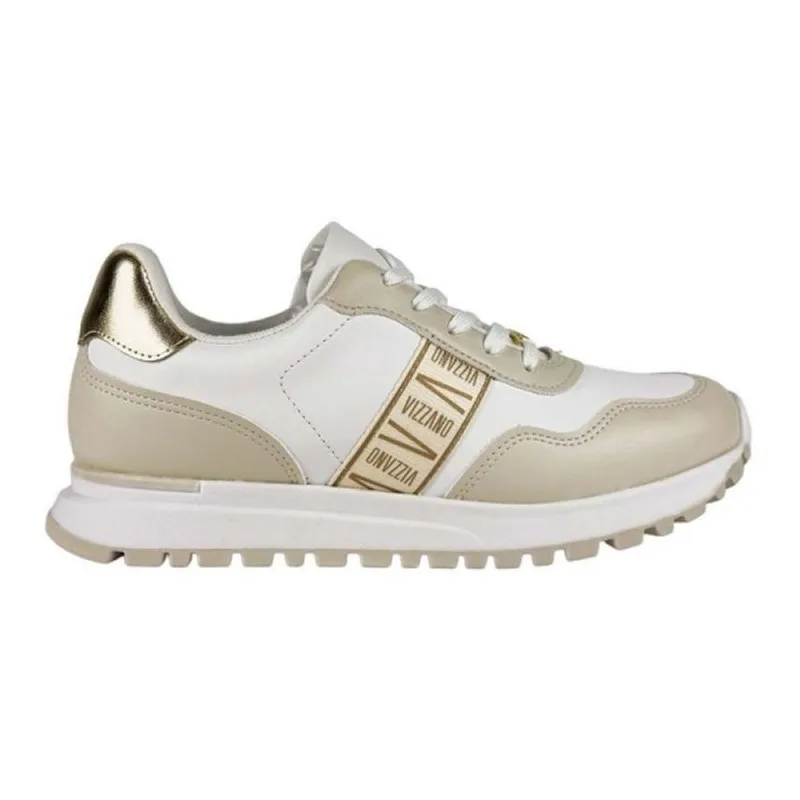 Tênis Vizzano Casual com Detalhe Dourado 36 / Branco