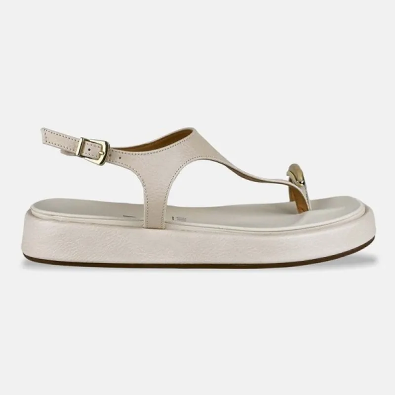 Sandália Rasteira Vizzano Tira no Dedo com Fivela - 6506.127.29711 37 / Off White