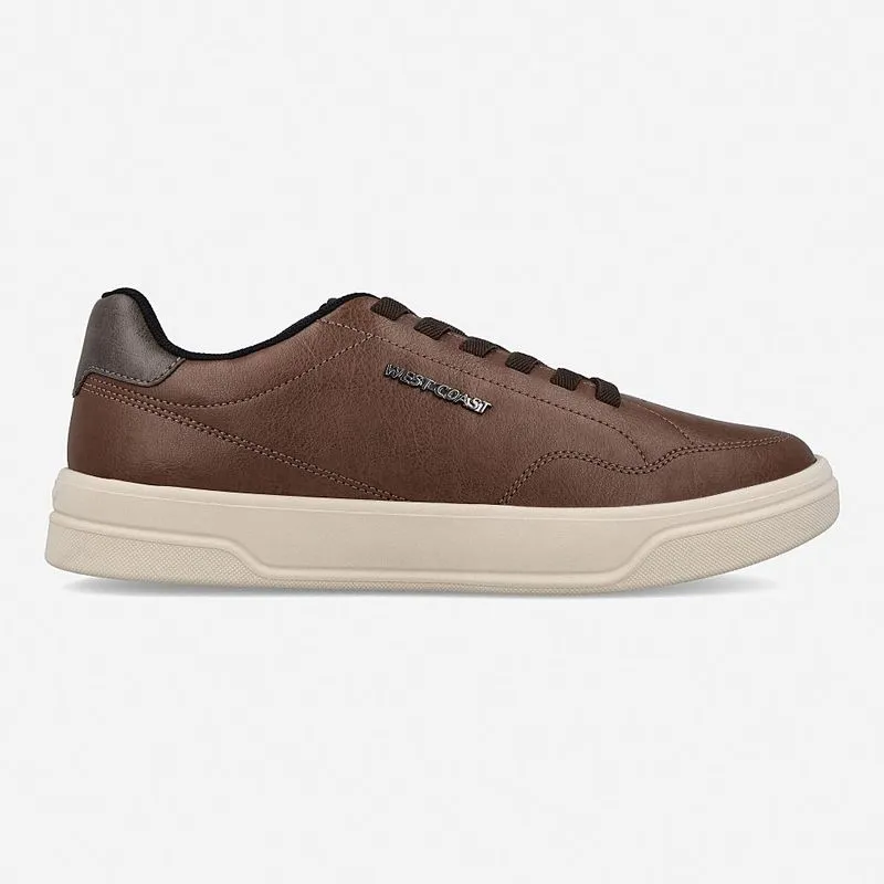 Tênis Casual West Coast Tucson Marrom e Creme Calce Fácil 42