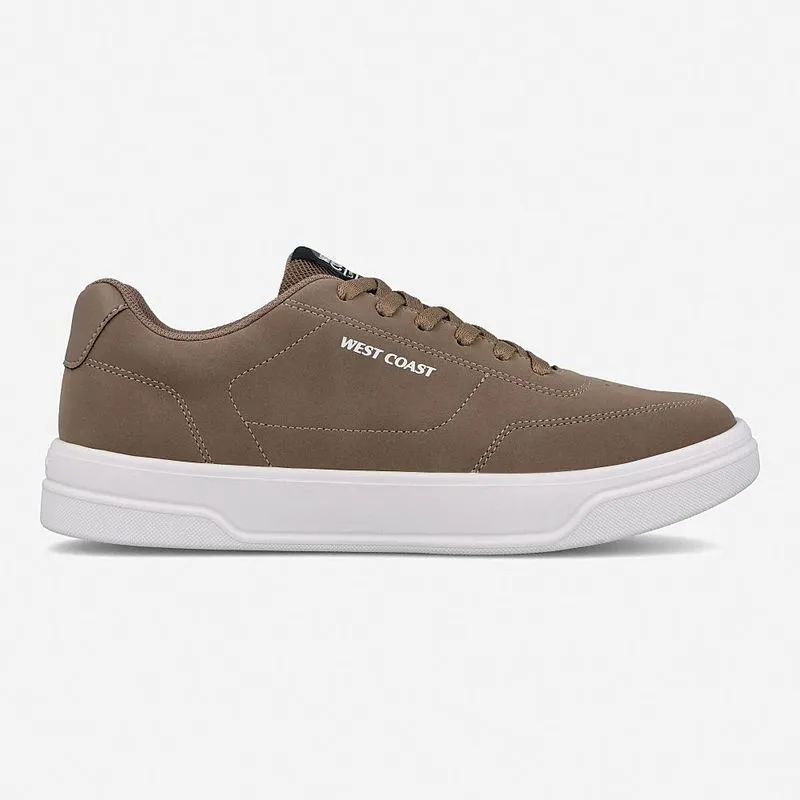Tênis Casual West Coast Kansas Marrom e Branco 44