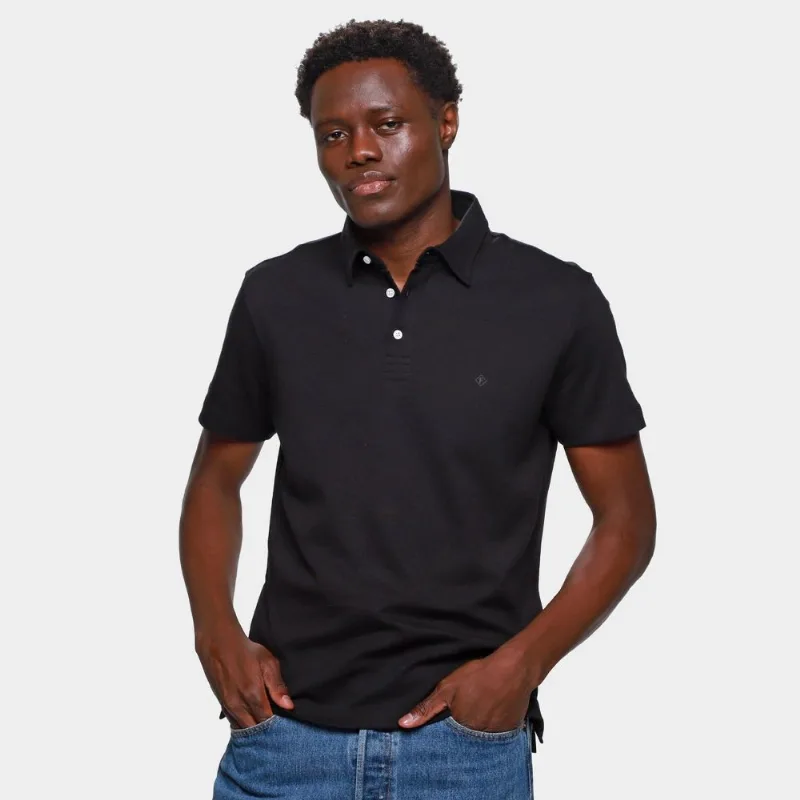 Camisa Polo Forum Casual Masculina - Masculino - Preto