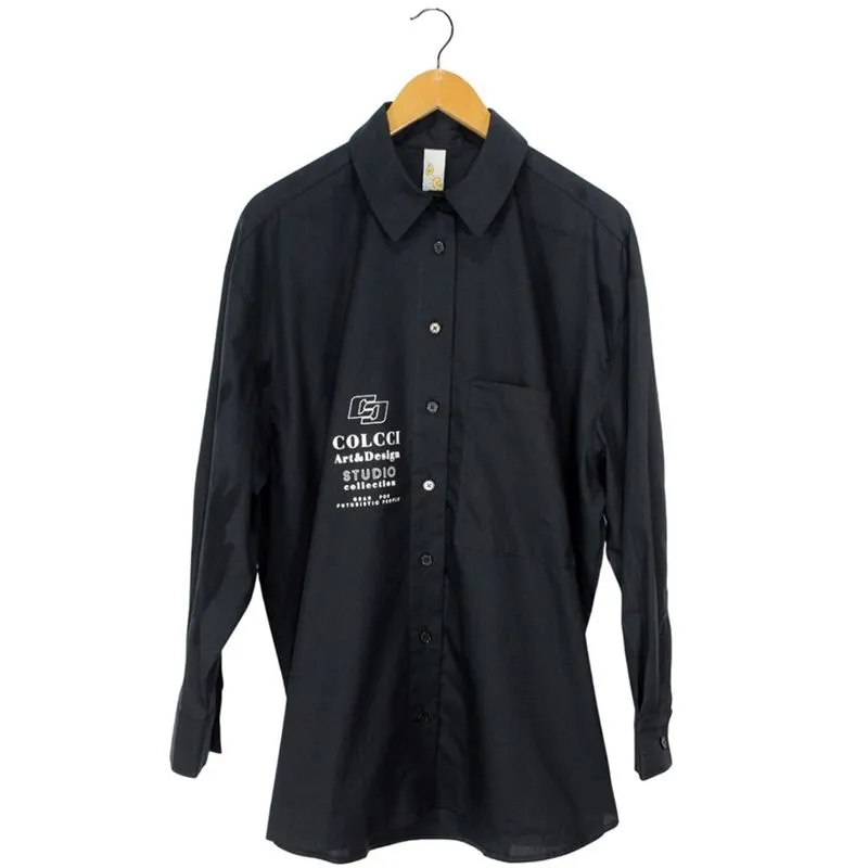 Camisa Colcci Over Estampada Preta Feminina G / Preto