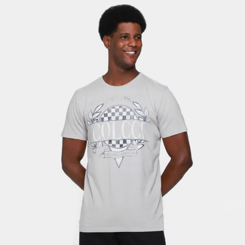 Camiseta Colcci Masculina - Masculino - Cinza