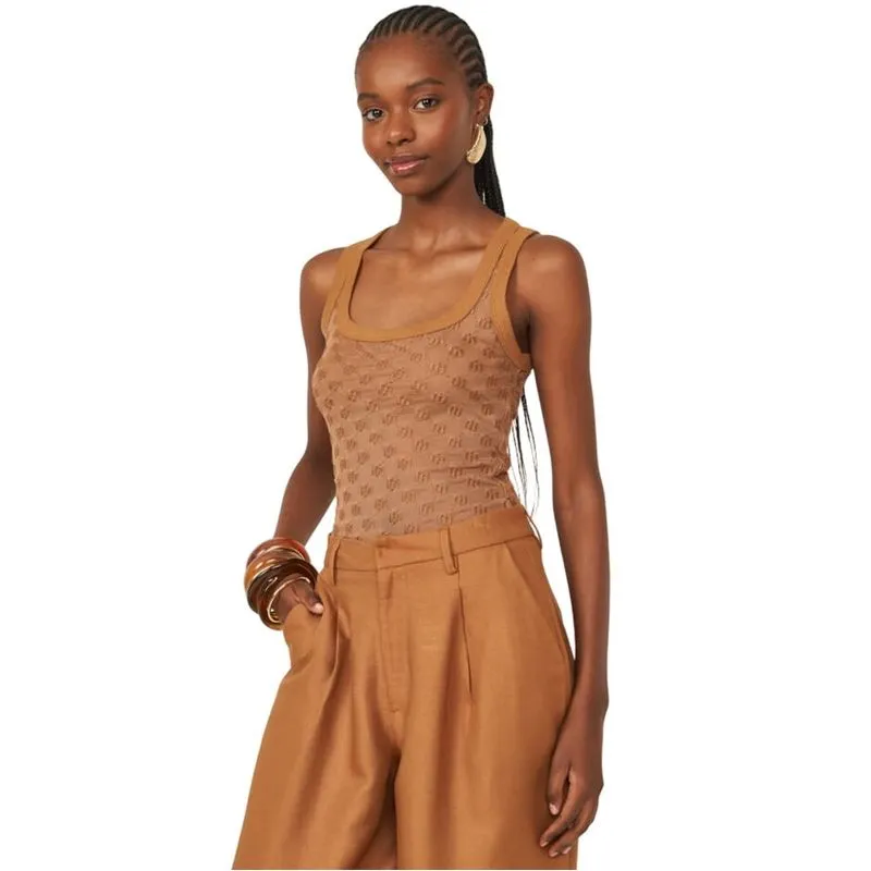 Regata Colcci Tule Marrom Feminina M / Marrom
