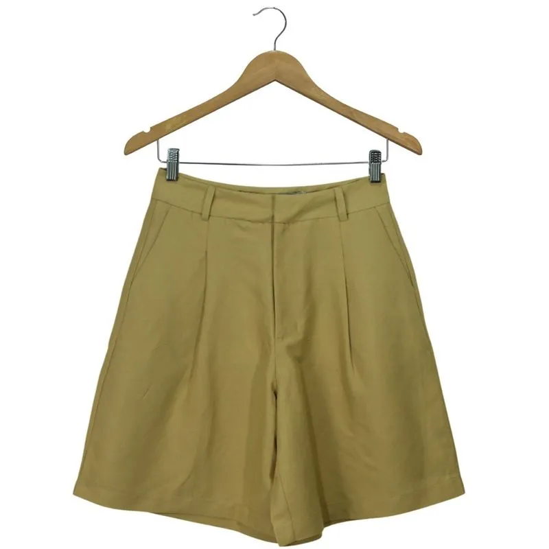 Bermuda Colcci Linho Bege Flavo Feminina 36 / Bege