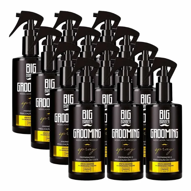 Kit 12x Grooming Modelador Barba Cabelo Bigode Big Barber