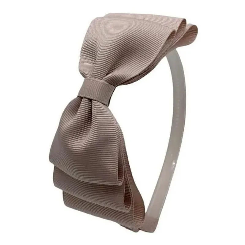 Tiara De Cabelo Infantil Laço Triplo Meni Nude