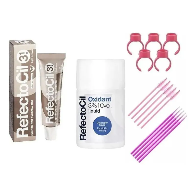3x Kit Refectocil 1 Tinta + 1 Oxidante Nº3.1 Castanho Claro
