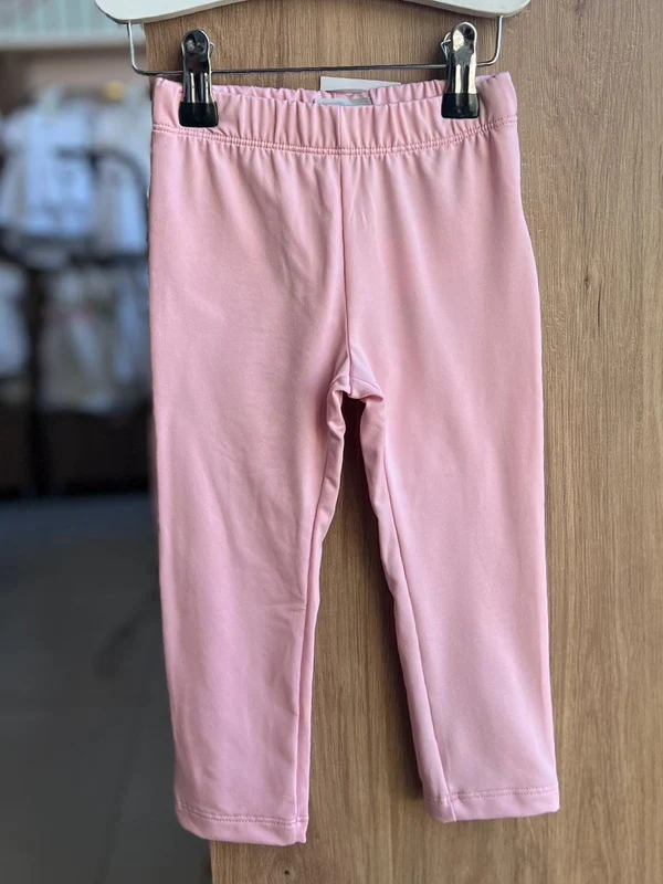 CALÇA LEGGING TERMICA LISA BÁSICA ELÁSTICO CÓS MENINA BIMBI ROSA CLARO / 8