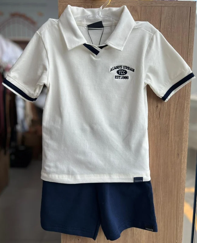 CONJUNTO CAMISA MANGA CURTA POLO ALWAYS URBAN E BERMUDA MENINO YOUCCIE OFF/MARINHO / 3