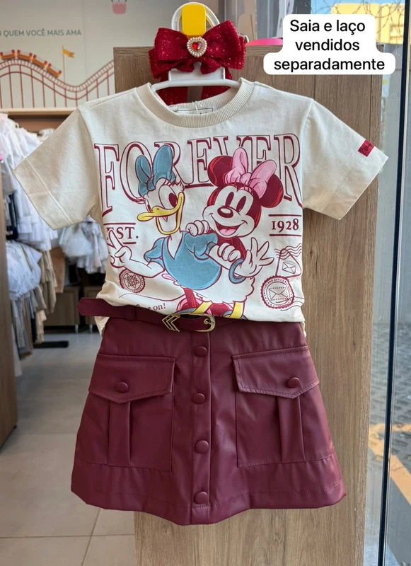 BLUSA MANGA CURTA FRIENDS MINNIE E MARGARIDA MENINA ANIMÊ OFF / 4