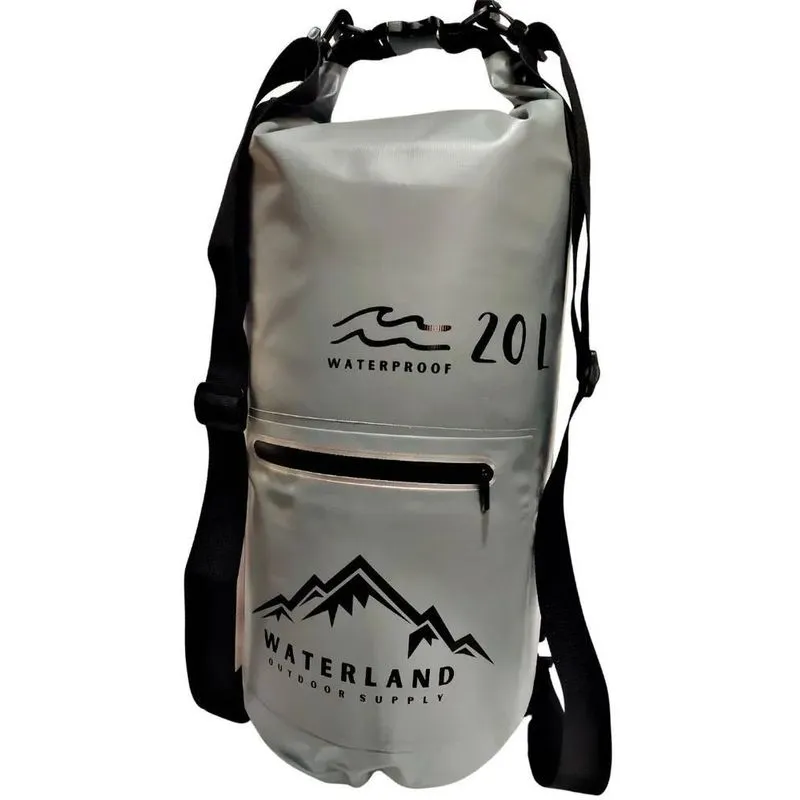 Mochila Impermeável 20l Estanque A Prova D'água Water Cinza