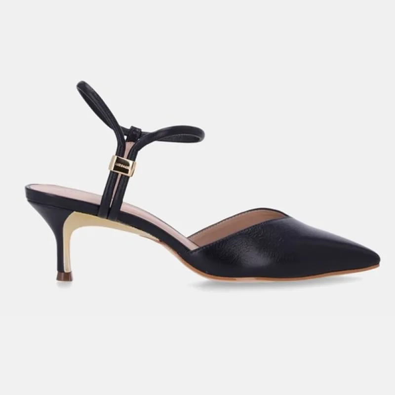 Sapato Scarpin Luz da Lua Slingback Salto Baixo 58060001 38 / Azul Marinho